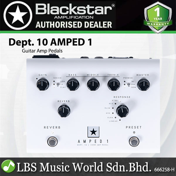 Blackstar Dept. 10 AMPED 1 100 Watt Guitar Amp Compact Amplifier Pedal with CabRig