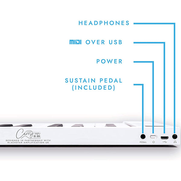 Blackstar Carry-On FP88 Compact 88 Keys Digital Folding Piano Keyboard Built-in USB Rechargeable Battery (FP 88)