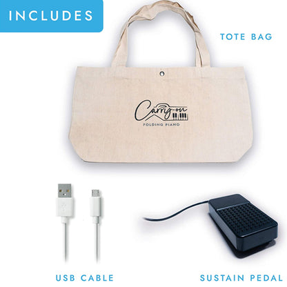 Blackstar Carry-On FP88 Compact 88 Keys Digital Folding Piano Keyboard Built-in USB Rechargeable Battery (FP 88)