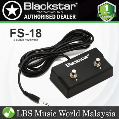 Blackstar FS-18 2 Button Footswitch Pedal for Blackstar Acoustic:Core 30 Amps (FS18 FS 18)