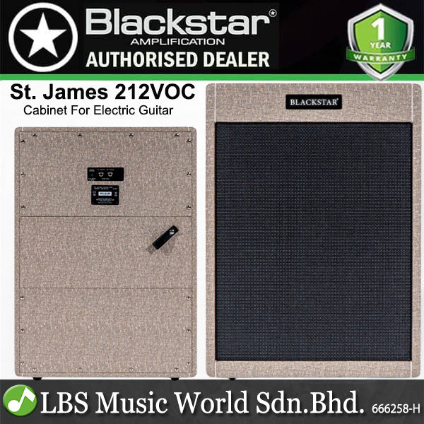 Blackstar St. James 212VOC 140 Watt 2 x 12″ Vertical Open Closed back Cabinet - Fawn