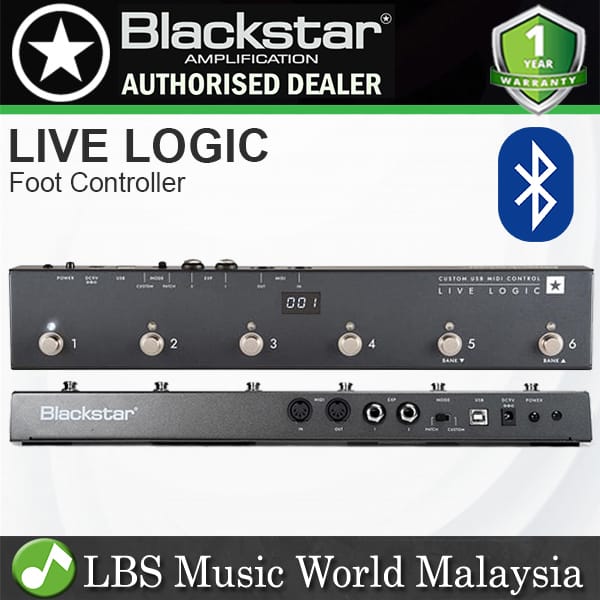 Blackstar Live Logic 6 Button 9 Volt 2 Expression MIDI Over USB Foot Controller PC Mac