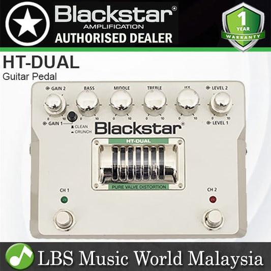Blackstar HT-Dual Valve 2 Channel Tube Distortion Silent Switching Guitar Pedal Effect (HT Dual)