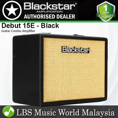Blackstar Debut 15E 15 Watt 2x3 Inch Amp Practice Guitar Combo Amplifier with Effect (15 E)