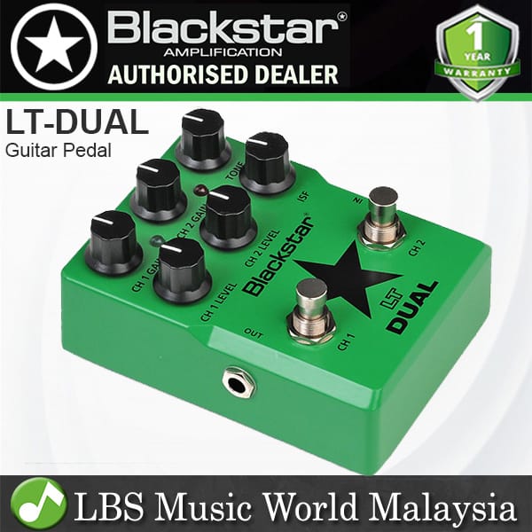 Blackstar LT-Dual 2 Channel Gain Overdrive Distortion ISF Valve Guitar Effect Pedal (LT Dual)