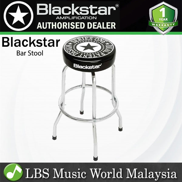 Blackstar Stool Bar Top Chrome Non Adjustable Logo for Guitar Practicing Black