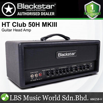 Blackstar HT Club 50H MKIII MK3 50 Watt 2 Channel Tube Head Guitar Amplifier