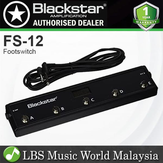 Blackstar FS-12 Footswitch 5 Way Controller for Guitar Amp Amplifier with Looper Function (FS12 FS 12)