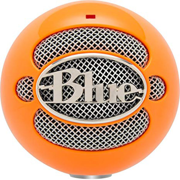 Blue Microphones Snowball USB Mic With Stand and Cable - Bright Orange