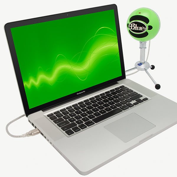 Blue Microphones Snowball USB Mic With Stand and Cable - Neon Green