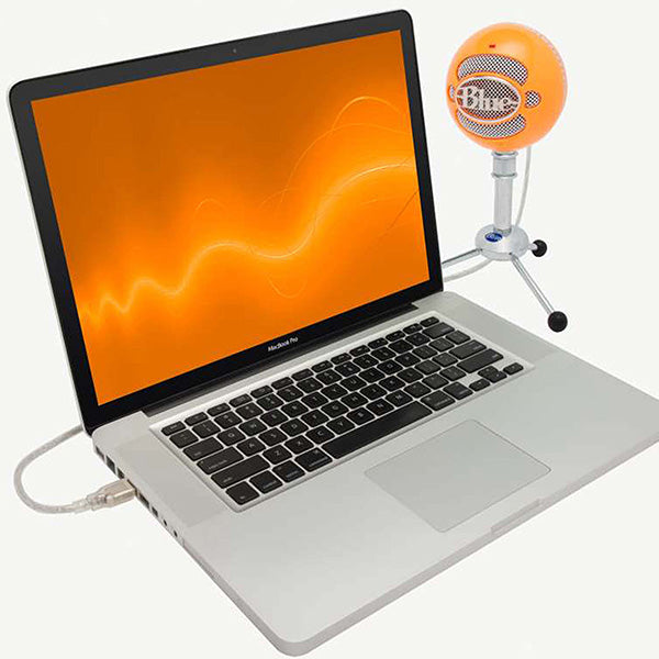 Blue Microphones Snowball USB Mic With Stand and Cable - Bright Orange