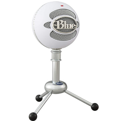 Blue Microphones Snowball Ice Plug and Play USB Cardioid Condenser Mic with Stand and Cable - White