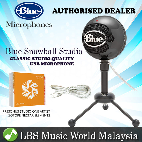 Blue Microphones Snowball Studio USB Microphone Mic With Stand and Cable