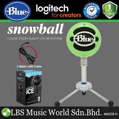 Blue Microphones Snowball USB Mic With Stand and Cable - Gloss Black