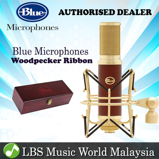 Blue Microphones Woodpecker Active Ribbon Microphone Mic Wood Finish