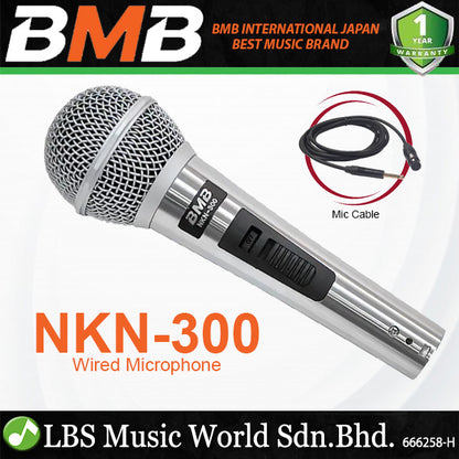 BMB NKN-300 Unidirectional Dynamic Wired Microphone Karaoke Mic (NKN300 NKN 300)