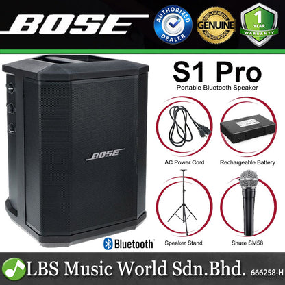 Bose S1 Pro 150 Watt 3 Channel Multi Position Portable Bluetooth Speaker PA System (S 1)