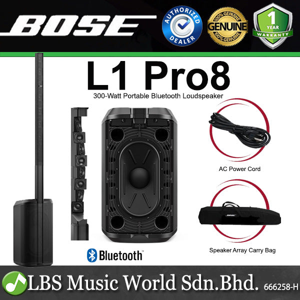 Bose L1 Pro8 300 Watt Line Array PA System Loudspeaker with Subwoofer Speaker , Bluetooth and Mixer (Pro 8)