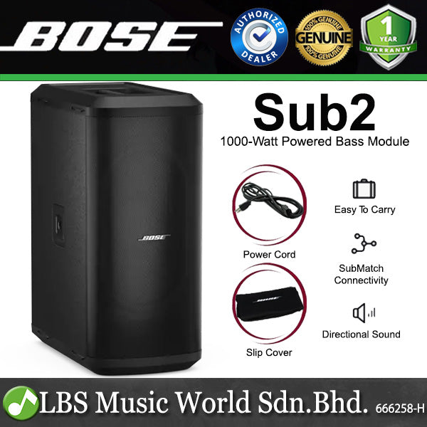Bose Sub2 1000 Watt Subwoofer Powered Bass Module For L1 Pro Portable PA Systems (Sub 2)