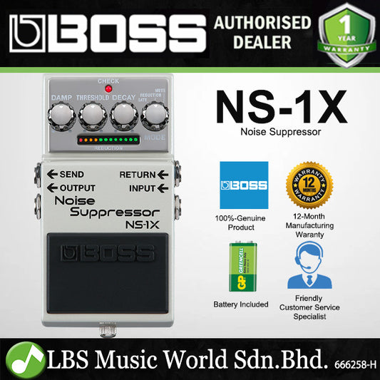 Boss NS-1X Noise Suppressor Effect Pedal for Guitar and Bass (NS1X NS 1X)