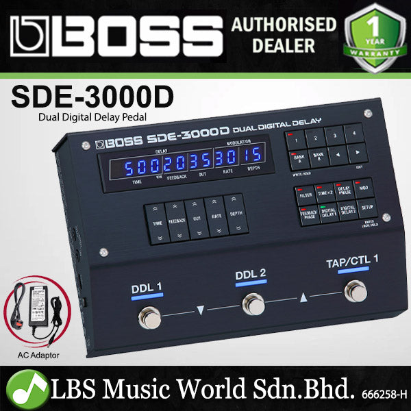 Boss SDE-3000D Dual Digital Delay Guitar Effect Pedal (SDE3000D SDE 3000D)