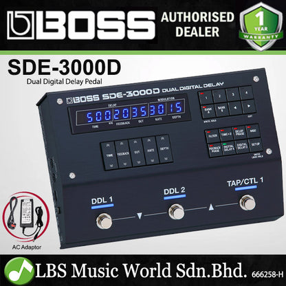 Boss SDE-3000D Dual Digital Delay Guitar Effect Pedal (SDE3000D SDE 3000D)
