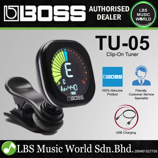 Boss TU-05 Rechargeable Clip On Chromatic Tuner (TU05)