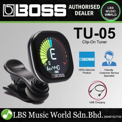 Boss TU-05 Rechargeable Clip On Chromatic Tuner (TU05)