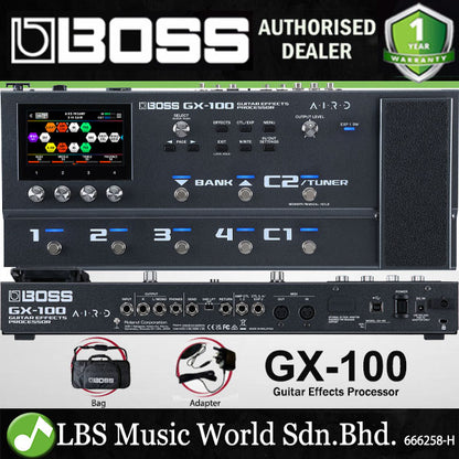 Boss GX-100 Guitar Multi Effects Pedal with Touchscreen Audio Interface and Bag (GX100 GX 100)
