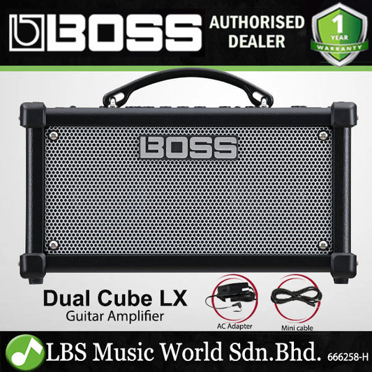 Boss DUAL CUBE LX 10 Watt 2 x 4 Inch Guitar Combo Amplifier with Amp Effect, USB and App
