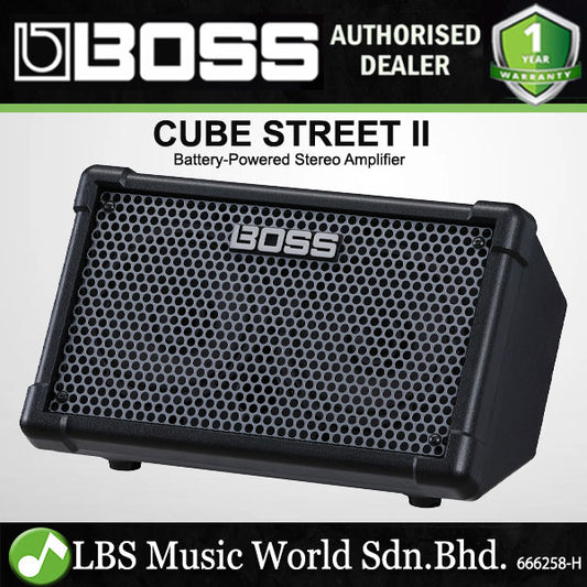 Boss CUBE STREET II 10 Watt 2 x 6.5 Inch Battery Powered Guitar Combo Amplifier Speaker Amp