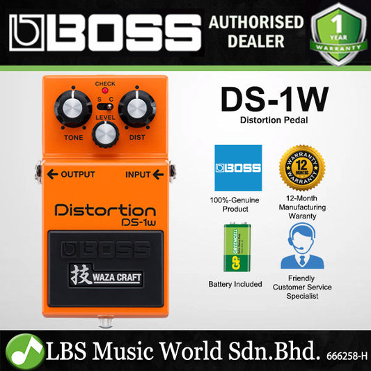 Boss DS-1W Waza Craft Distortion Guitar Effect Pedal (DS1W DS 1W)