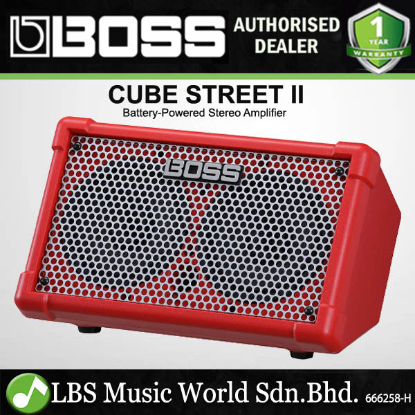 Boss CUBE STREET II 10 Watt 2 x 6.5 Inch Battery Powered Guitar Combo Amplifier Speaker Amp