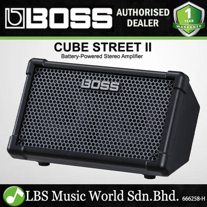 Boss CUBE STREET II 10 Watt 2 x 6.5 Inch Battery Powered Guitar Combo Amplifier Speaker Amp
