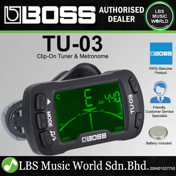 Boss TU-03 Clip On Tuner and Metronome (TU03)