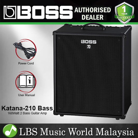 Boss Katana-210 Bass Amp 160 Watt 2x10 Inch Combo Guitar Speaker Amplifier (Katana 210)