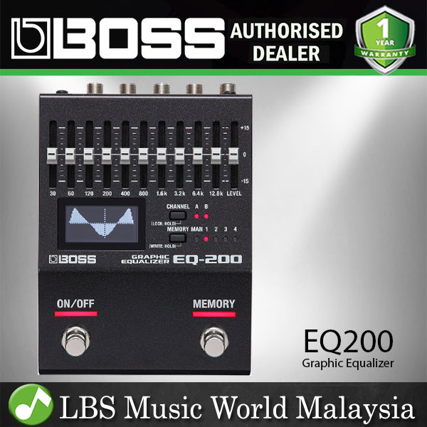 Boss EQ-200 Graphic Equalizer Guitar EQ Pedal Effect Sound with MIDI (EQ200 EQ 200)