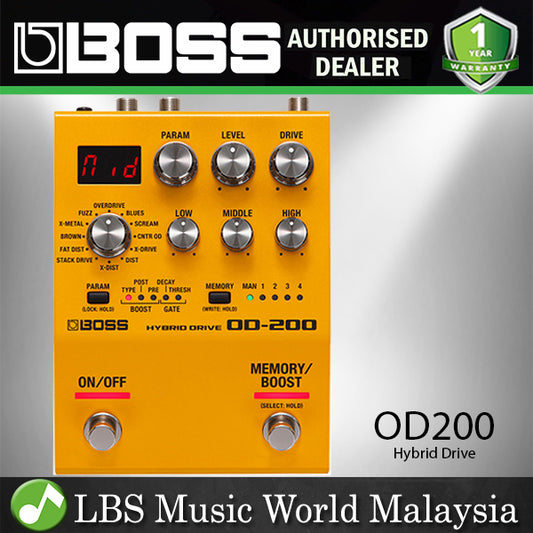Boss OD-200 Hybrid Drive Guitar Effect Pedal Overdrive and Distortion Advance Sound (OD200 OD 200)