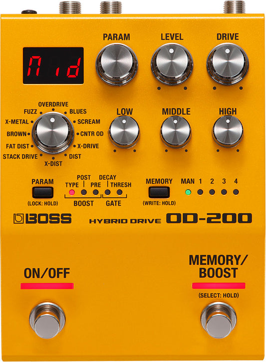 Boss OD-200 Hybrid Drive Guitar Effect Pedal Overdrive and Distortion Advance Sound (OD200 OD 200)