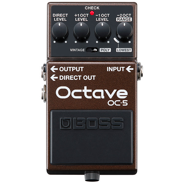 Boss OC-5 Octave Pedal Polyphonic Guitar or Bass Octave Effect Pedal with Mono or Poly Mode (OC5 OC 5)