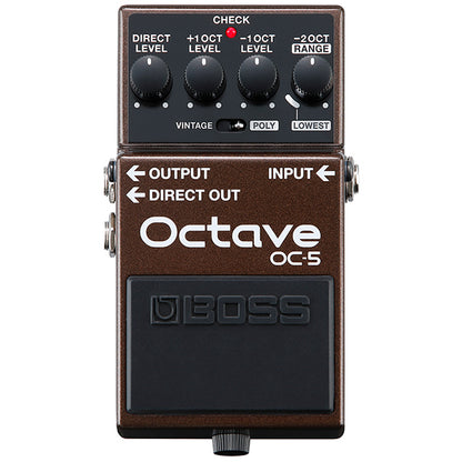 Boss OC-5 Octave Pedal Polyphonic Guitar or Bass Octave Effect Pedal with Mono or Poly Mode (OC5 OC 5)