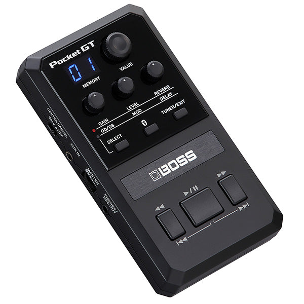 Boss Pocket GT Pocket Effects Processor Pedal with Rechargeable Guitar Amp Modeler with Bluetooth and USB