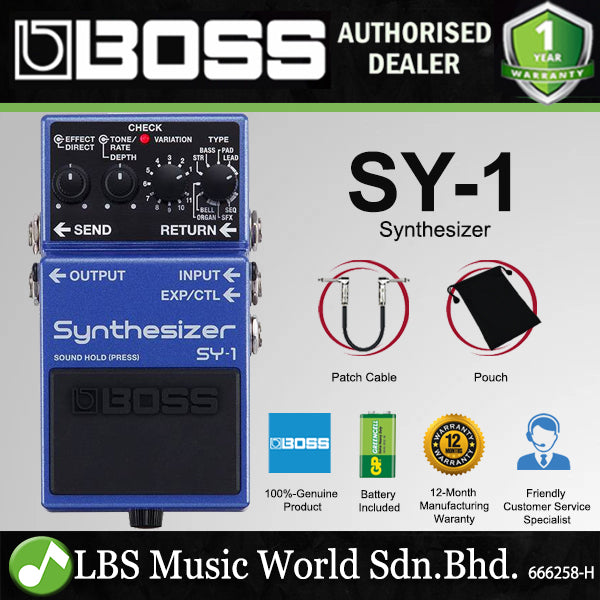 Boss SY-1 Guitar Polyphonic Synthesizer Effect Pedal Processor for Guitar and Bass (SY1 SY 1)
