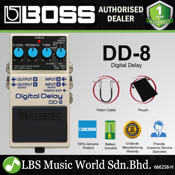 Boss DD-8 Digital Delay Guitar Effect Pedal Stomp Box (DD8 DD 8