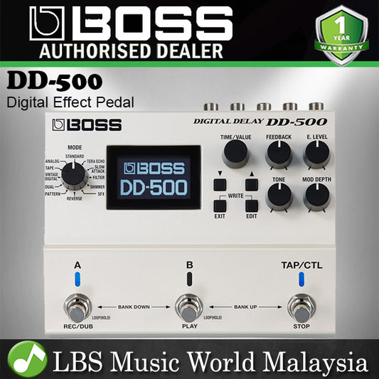 Boss DD-500 Digital Delay Effect Pedal 12 Delay Modes for Electric Guitar (DD500 DD 500)