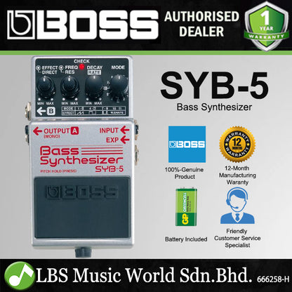 Boss SYB-5 Bass Synthesizer Guitar Effect Pedal Foot Switch Processor (SYB5 SYB 5)
