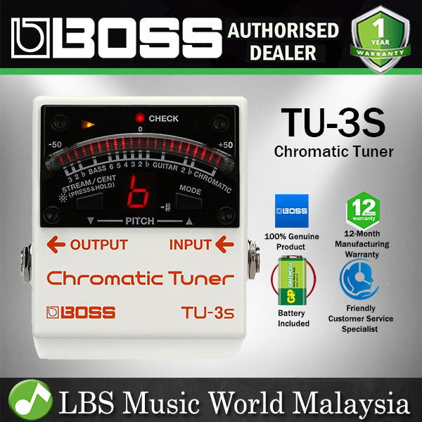 Boss TU-3S Chromatic Tuner Guitar Effect Pedal Foot Switch Processor (TU3S TU 3S)