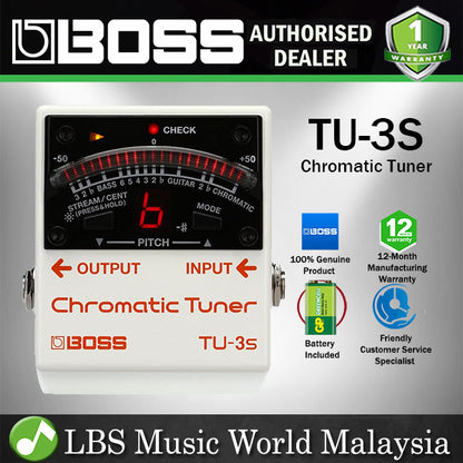 Boss TU-3S Chromatic Tuner Guitar Effect Pedal Foot Switch Processor (TU3S TU 3S)