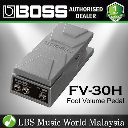 Boss FV-30H Foot Volume Pedal for Guitar and High Impedance Instruments (FV30H FV 30H)