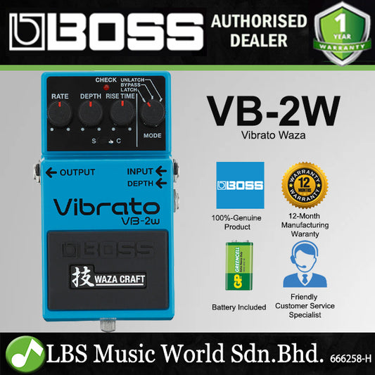 Boss VB-2W Vibrato Guitar Effect Pedal Foot Switch Processor (VB2W VB 2W)
